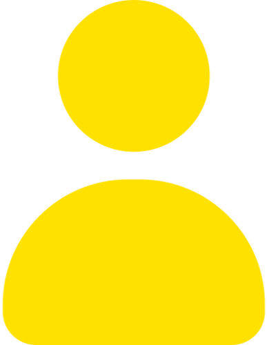 Yellow user icon on black background