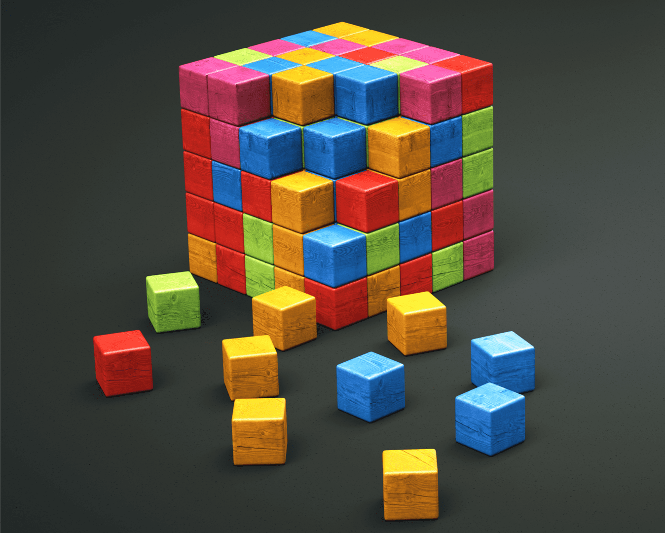 Rubik's Cube on display