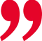 Red quotation marks on black background