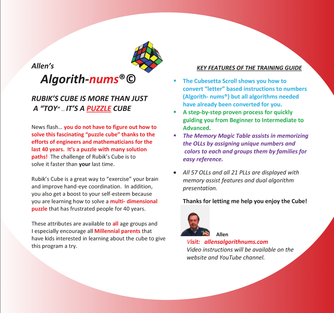 Rubik's Cube training guide cover with cube